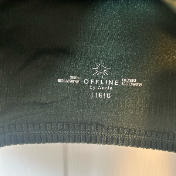 NWOT Aerie Offline Twist-front ribbed sports bra - Picture 3 of 10